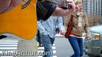 Daniel Brouse Plays the Guitar Across from Love Park, Philadelphia