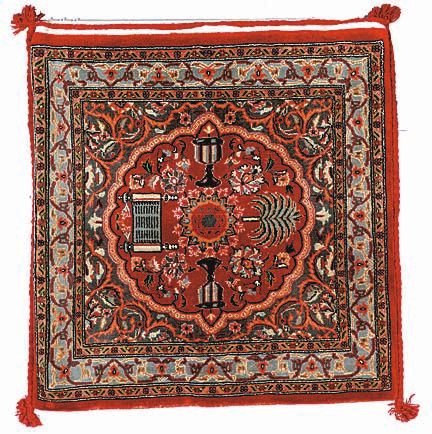 Red Tree of Life Carpet Pillow